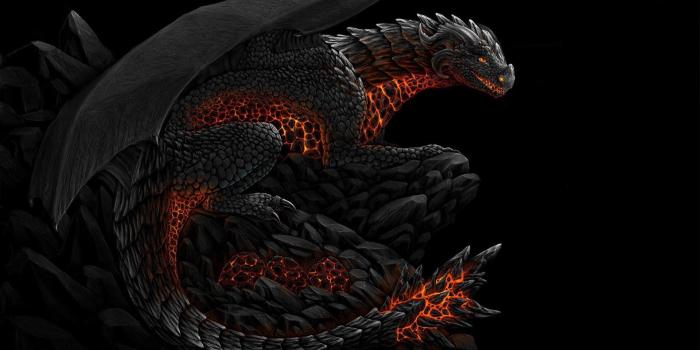 1920x1080 HD wallpaper: red dragon artwork, fantasy art, creature, art and
