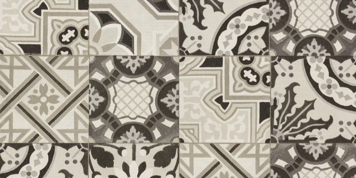 1200x1111 Wallpaper tiles ethno Rasch Pure Vintage black white 526318