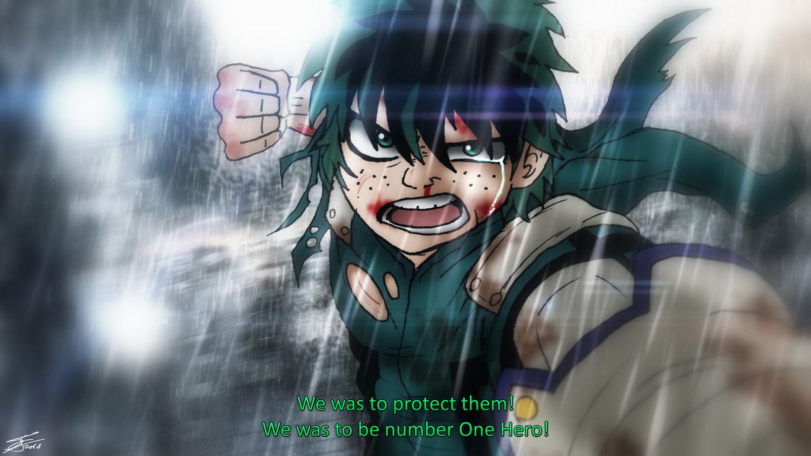 1600x900 ArtStation - Izuku Midoriya vs All Might, Alternative Ending