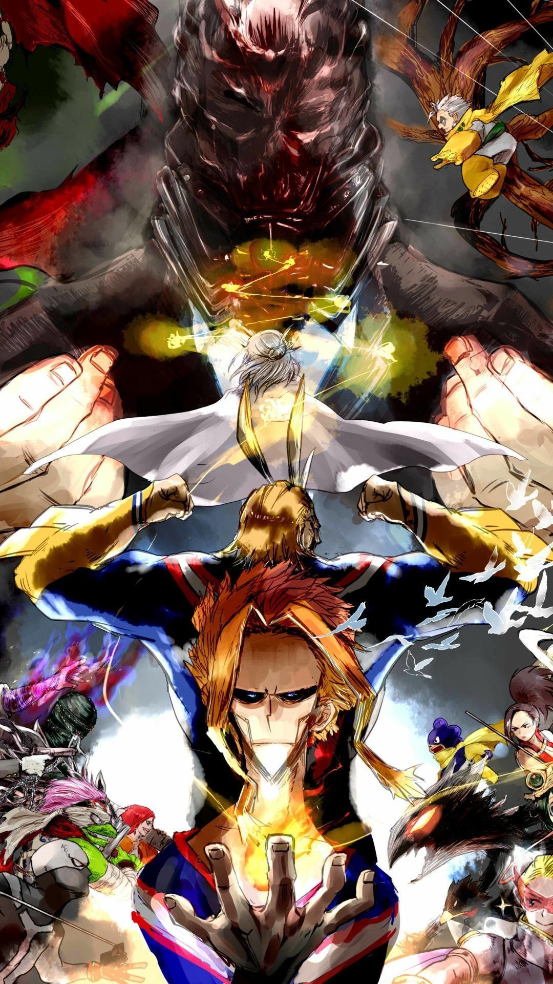 1080x1920 All Might x All for one | Anime | My hero academia, Hero wallpaper