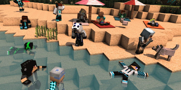 1366x768 Novaskin Minecraft Wallpaper - Minecraft De Skin De Mangle (#571578