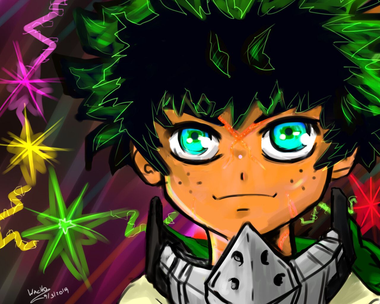 1280x1024 ArtStation - Izuku Midoriya/ Deku / One For All, Brian Bidegain