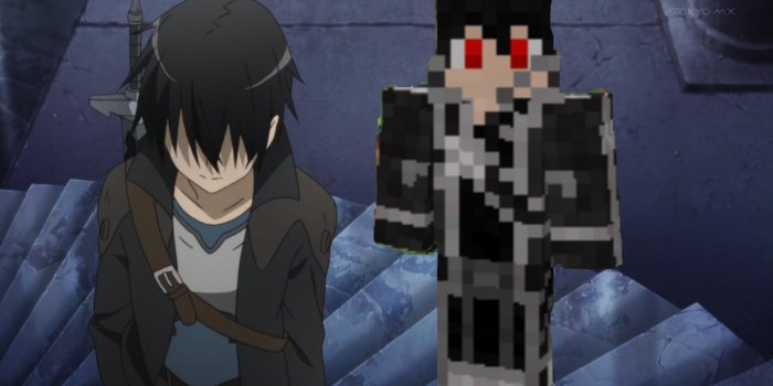 1920x1080 Evil Kirito [Minecraft] [Skin Mods]