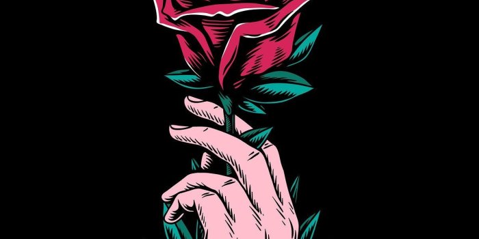 1200x1697 Red rose and affection creative illustration | free image by
