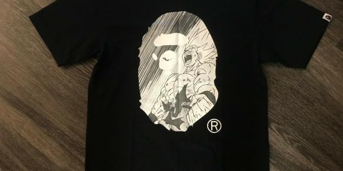 1600x1200 Bape A Bathing Ape Goku Head Dragon Ball Z Tee T-Shirt (Black)