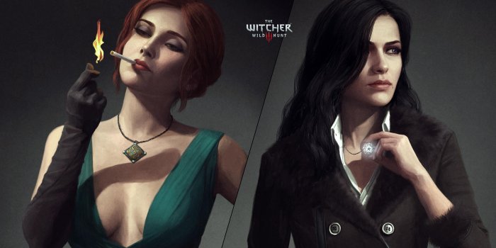 2560x1440 The Witcher female character collage, The Witcher 3: Wild Hunt