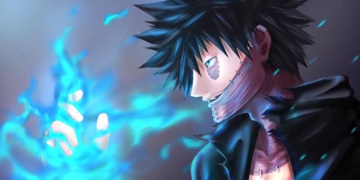 1920x1200 Download wallpapers Dabi, blue fire, Boku no Hero Academia, artwork