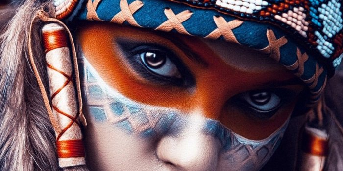 1440x2560 Wallpaper Native American, Woman, Artwork, HD, Photography, #7420