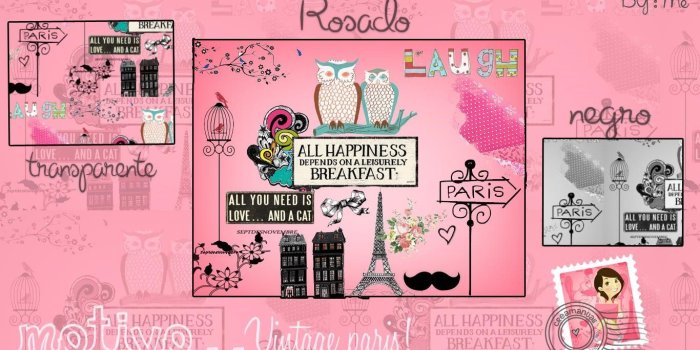 1366x768 Vintage Paris Wallpapers Desktop Background - Vintage Girly Desktop