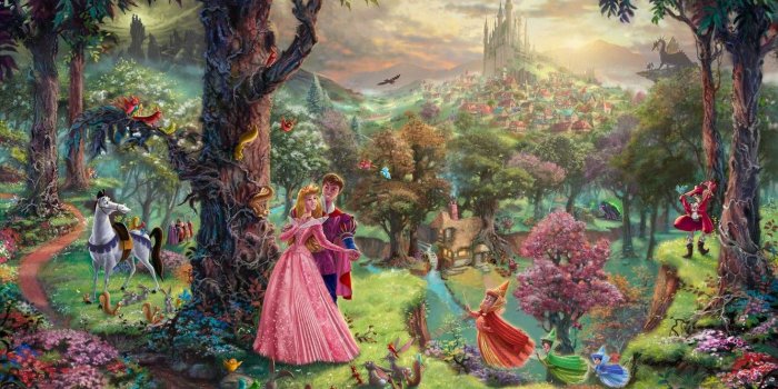 1332x850 Wallpaper forest, trees, Park, castle, dragon, cartoon, home, tale