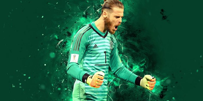 3840x2400 Download wallpapers 4k, David de Gea, abstract art, Spain National