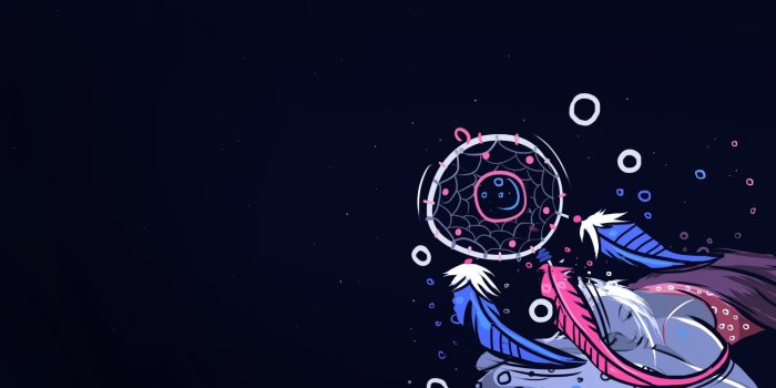 1920x1200 Blue, red and black dream catcher HD wallpaper | Wallpaper Flare
