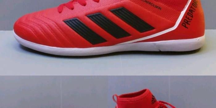 1000x1000 Jual Sepatu Futsal Adidas Predator 18 Merah-Putih list Hitam Grad