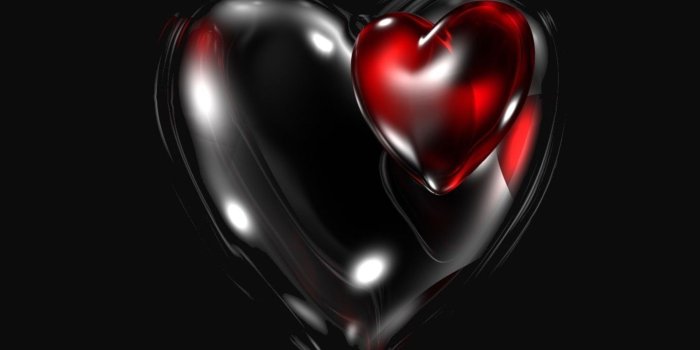 1440x900 Love Pictures black heart small red hd wallpaper | BLACK & RED