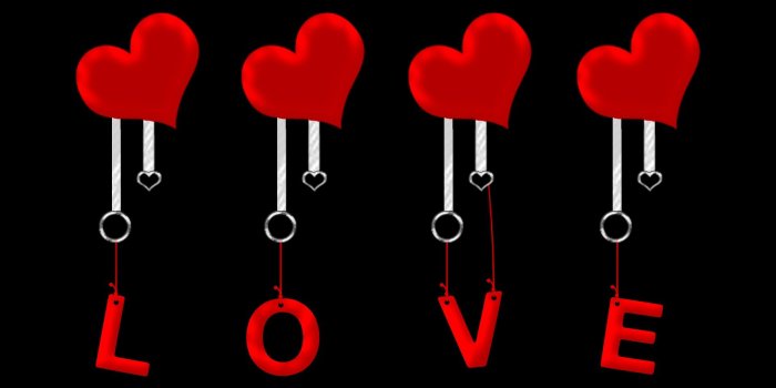 1920x1080 Love Hearts Red and Black Wallpaper - Wallpaper Stream