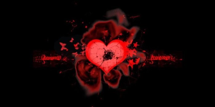 1024x768 46+] Red and Black Heart Wallpaper on WallpaperSafari