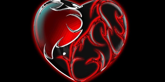 1680x1050 Heart Red Heart Black Hd Wallpaper : Wallpapers13.com