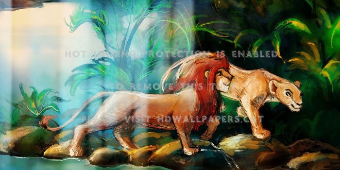 1440x900 drawn simba and nala the lion king drawing