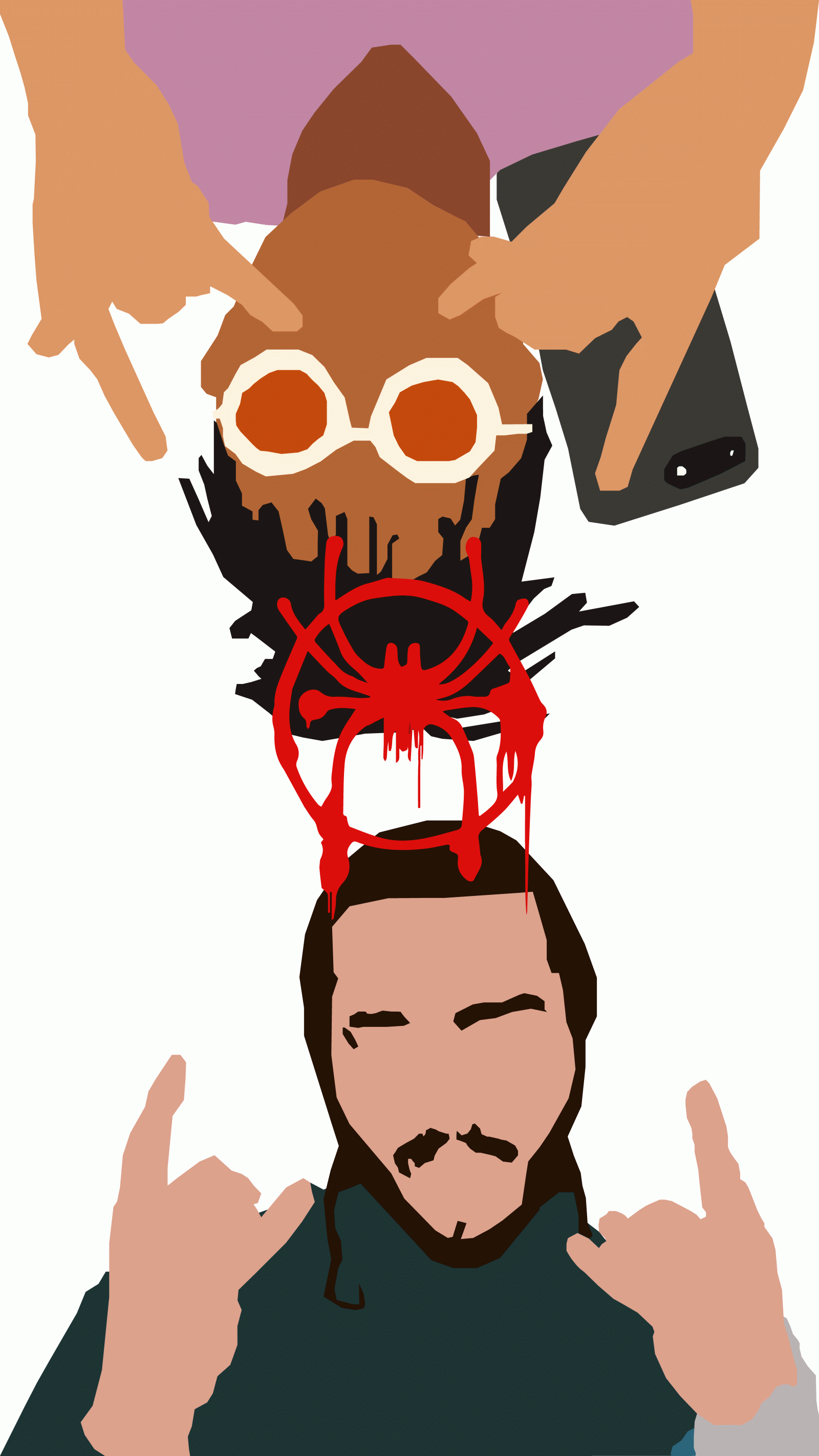 4500x8000 Post Malone Cartoon Wallpapers