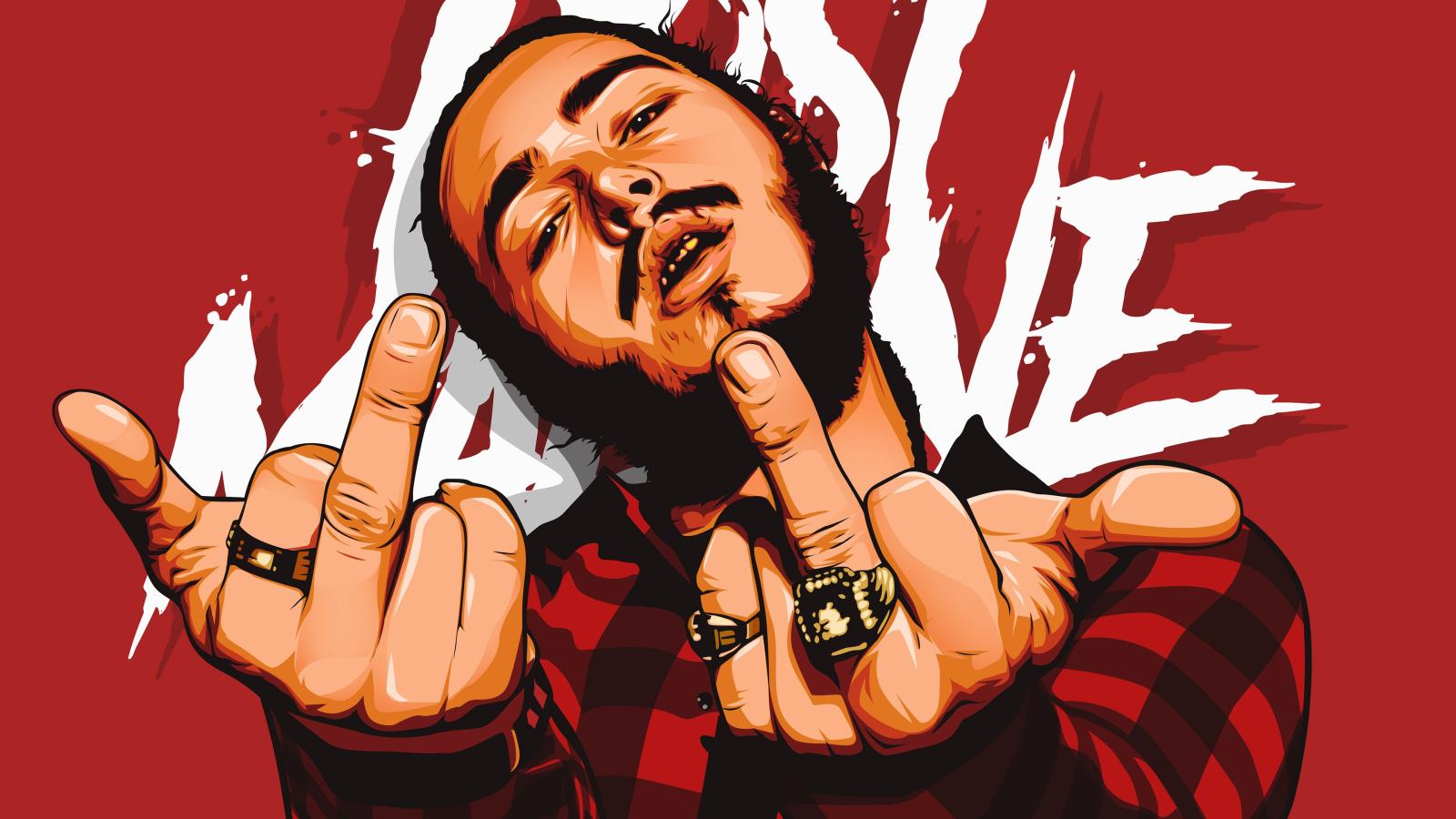 3840x2160 Post Malone Cartoon Wallpapers