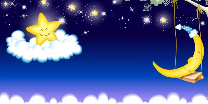 1920x1080 cartoon stars in the sky | , cartoon, children, clouds, cute