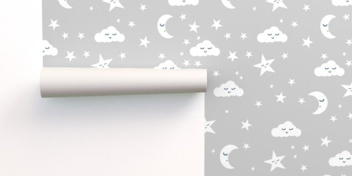 1024x1024 moon and stars fabric sweet baby on Isobar by charlottewinter