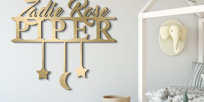 1000x1000 Personalized Sign for baby nursery & toddler room walls.