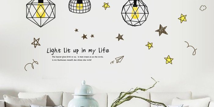 1001x1001 BK✿Modern Star Moon Wallpaper Background Baby Room Home Offi