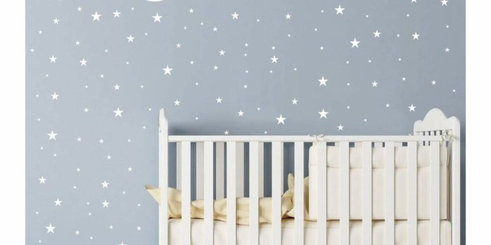 1000x1000 Moon and Stars Wall Decal Vinyl Sticker for Kids Boy Girls Baby Room  Decoration 669819896282 | eBay