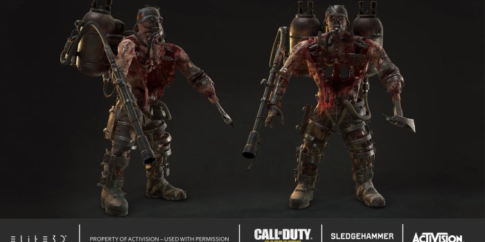 1920x1080 ArtStation - Call of Duty: World War 2 - Zombie Fireman , David Ferreira