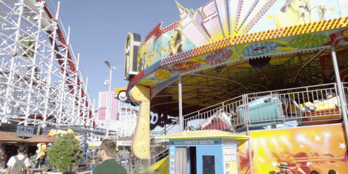 1920x1080 Roller Coaster And Rides In Santa Cruz Beach Boardwalk Amusement Park In Ca  Stock Video Footage - Storyblocks Video