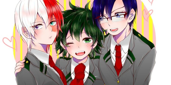 1332x850 Wallpaper Boku no Hero Academy, Todoroki Shouto, Izuku Midoriya