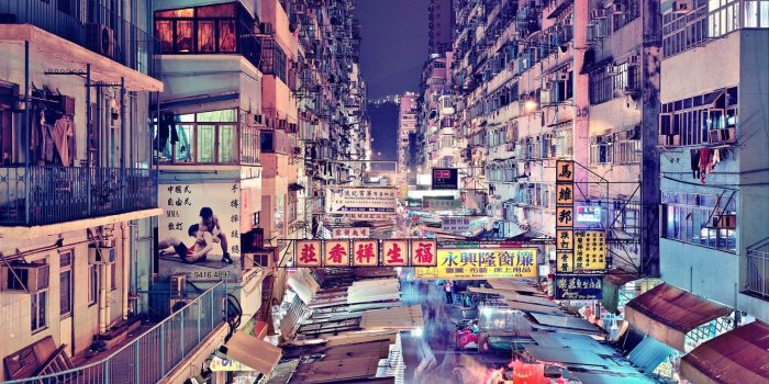 1332x850 Wallpaper people, food, Hong Kong, neon, China, downtown, apartments