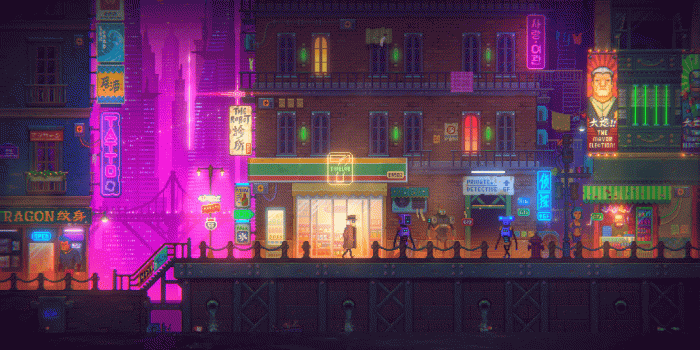 1552x873 Tales of the Neon Sea : retro-styled pixel-art adventure by Zodiac