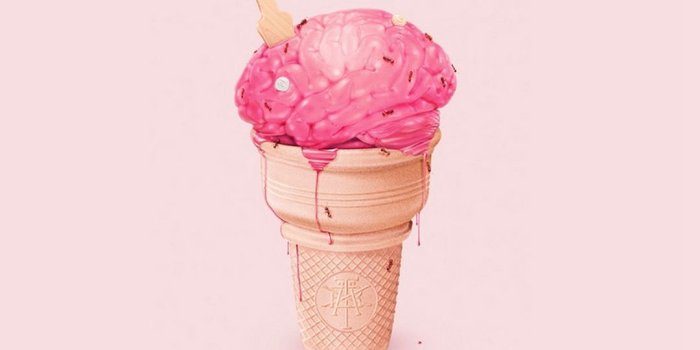 1080x1920 Brain Icecream Illust Art Cute Pink #iPhone #6 #plus #wallpaper