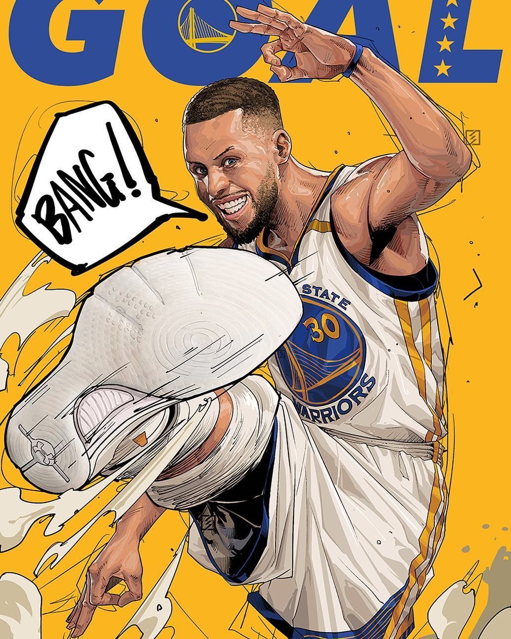 1033x1292 Stephen Curry BANG Illustration | Curry | Curry basketball, Curry