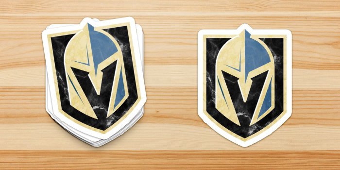1600x1200 Las Vegas Golden Knights: Marble Primary Logo Print Vinyl Decal Sticker