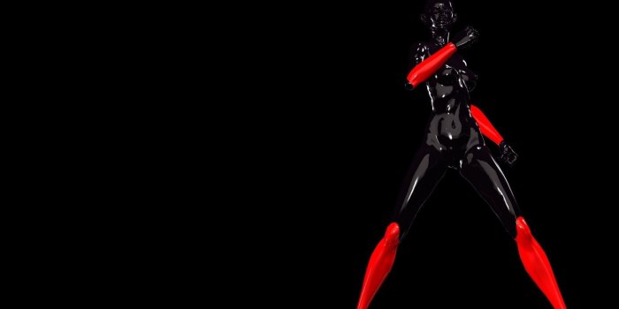 1600x1200 PuMa Black and red girl wallpaper | Black and Red | Red, black