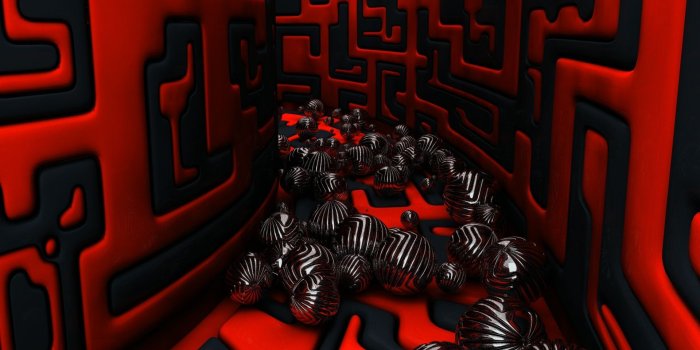 1920x1200 3D Red Black Spheres HD Widescreen Desktop Wallpaper | Books | Red