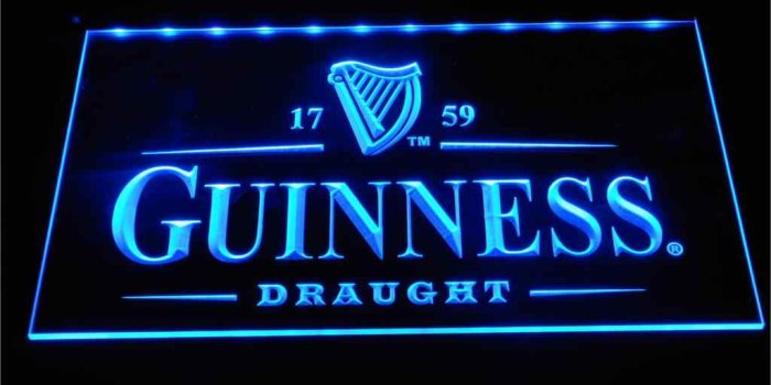 1024x768 a002 Guinness Vintage Logos Beer Bar LED Neon Light Signs with On