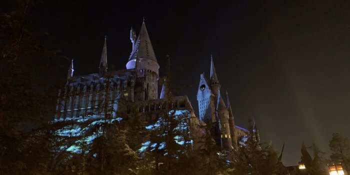 2048x1536 Picture of hogwarts at night : harrypotter