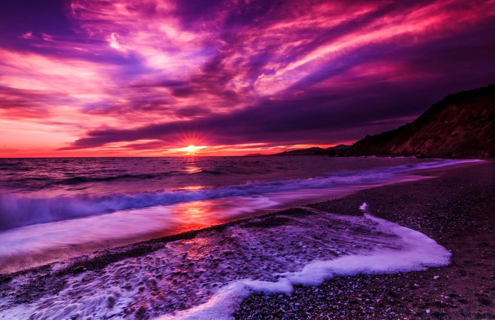 2048x1324 65+ Purple Beach HD Wallpapers - Download at WallpaperBro