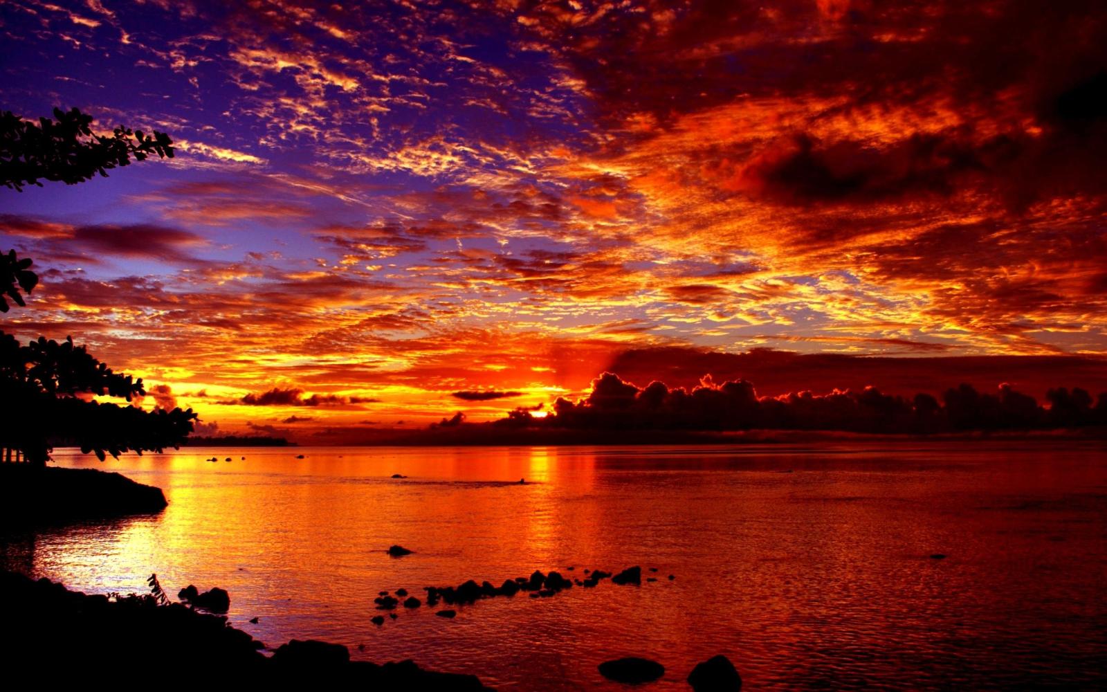 2560x1600 Nature Sunset Dramatic Sea Clouds Desktop Wallpaper Beach ~ Sunset