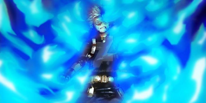 1191x670 Shoto Todoroki ('Blue' Flames) manga colored by HopeTrunks