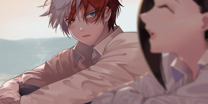 1920x1080 Wallpaper of My Hero Academia, Momo Yaoyorozu, Shoto Todoroki