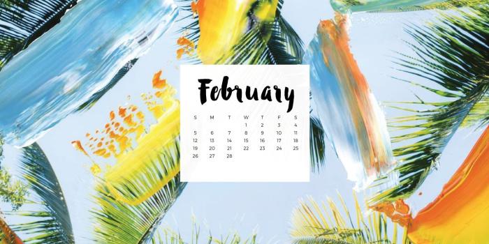 1426x892 February Palm Tree Desktop Wallpaper | Raquel Walman Creative Studio