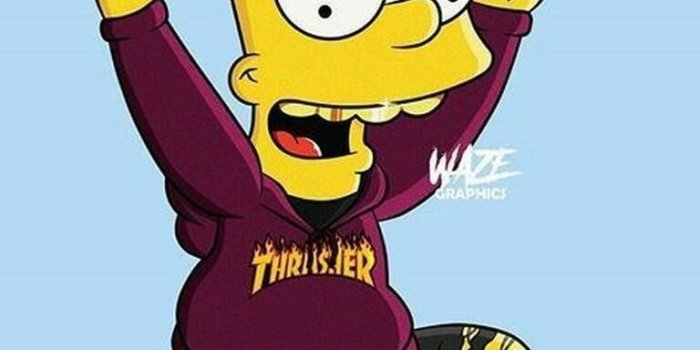 768x1028 Free download White Bart Simpson Supreme Wallpapers Top White Bart