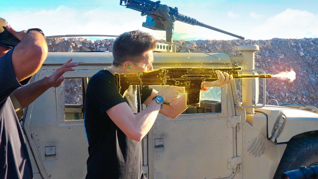 1280x720 FORTNITE GOLDEN SCAR IN REAL LIFE!