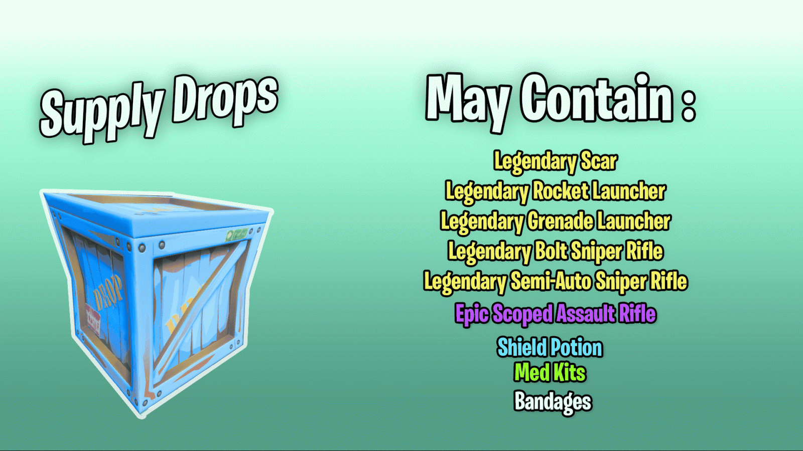 1920x1080 I made a visual for supply drops in Fortnite Battle Royale. I think