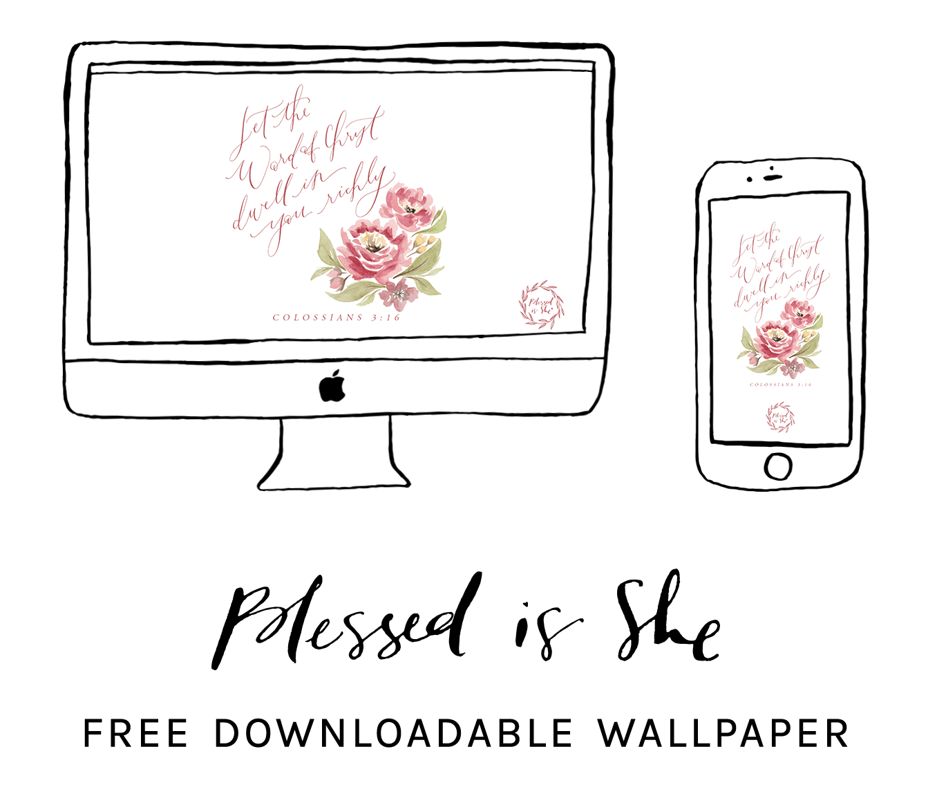 1356x1135 Weekly Wallpaper // 159 - Blessed Is She